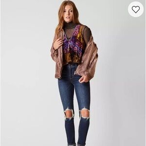 Free People Velvet Trucker Jacket